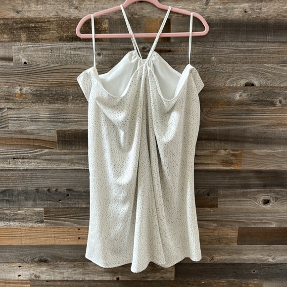 House of Harlow 1960 X Revolve Rosalin White and Black Polka Dot Halter Dress L - Picture 4 of 9